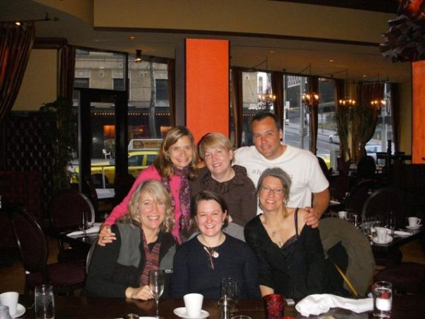 Terry and the gals at breakfast