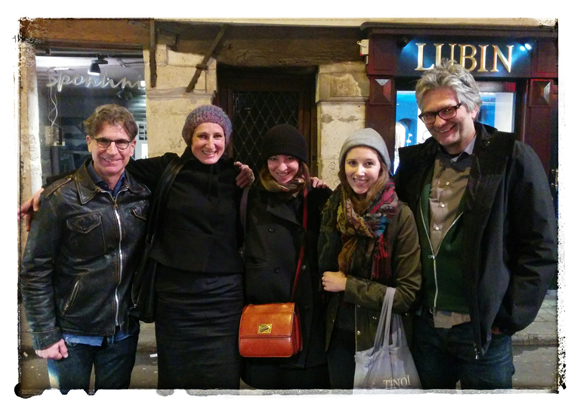 People I'm always happy to see: (l-r) Rafi from Cydwoq, Claudia from Trippen, Louise and Hailey from Gravity Pope, and Michael from Trippen.