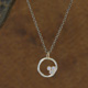 Jamie Joseph Circle with Three Diamonds Necklace
