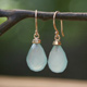 Jamie Joseph Aqua Chalcedony Tear Drop Earrings
