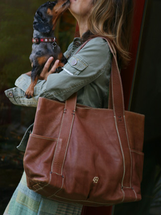 49 Square Miles Washed Leather Tote