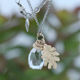 Jamie Joseph White Topaz & Leaf Necklace