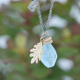 Jamie Joseph Aquamarine & Gold Leaf Necklace
