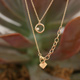 Jamie Joseph 14kt Gold Organic Circle Necklace