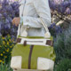 Orla Kiely Two Tone Leather Zip Holdall