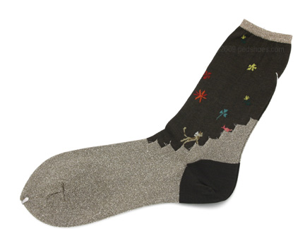 Antipast Cat Street socks in Brown/Silver