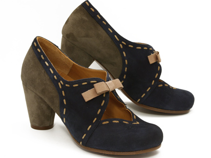 Chie Mihara Gretchen in Cocoa / Deep Blue Suede