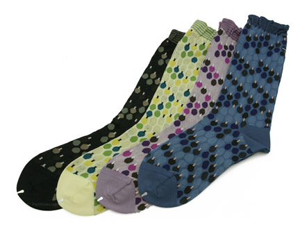 Antipast Puzzle Dots Socks in display