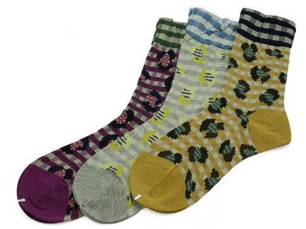 Antipast Jungle Check Socks in display