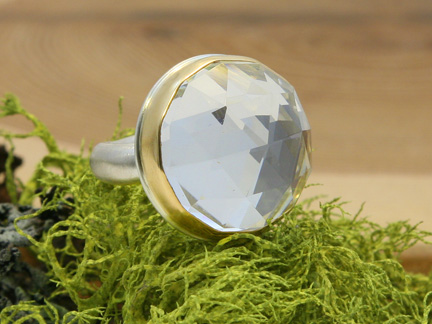 Jamie Joseph Round Rock Crystal Ring in Rock Crystal