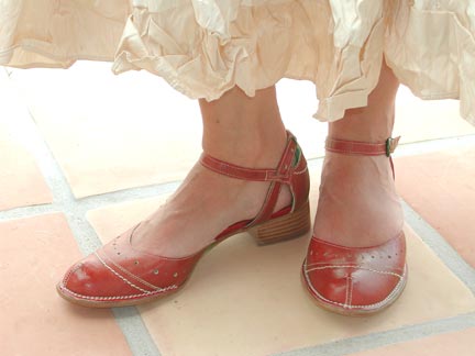 Alberto Fermani Ankle Strap Flat in Rosso Red Ped Shoes Order