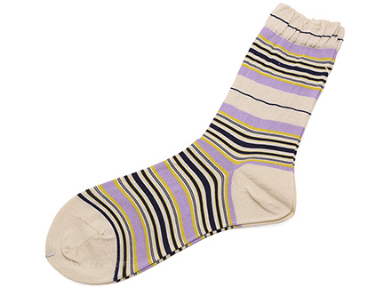 Antipast Beach Stripe Socks in Ivory