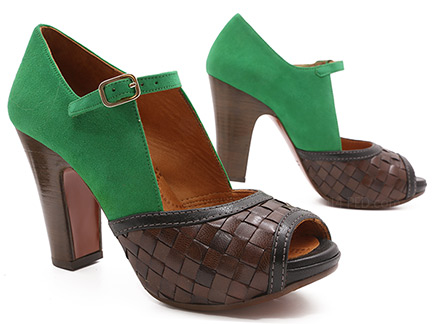 Chie Mihara Alicante in Green / Brown