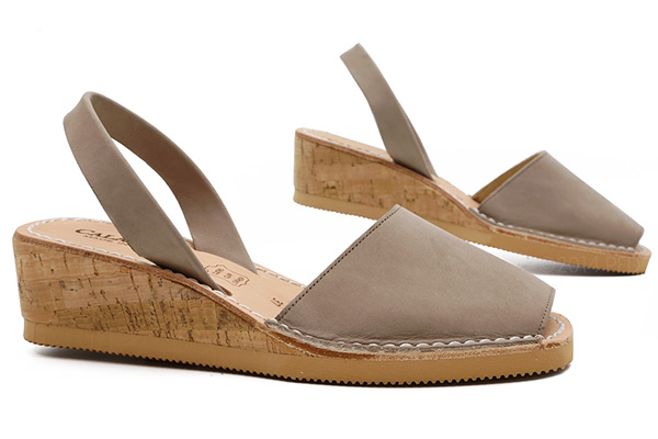 Calaxini Cork Wedge in Topo : Ped Shoes 