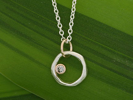 Jamie Joseph Organic Circle Necklace in Sterling Silver : Ped Shoes ...
