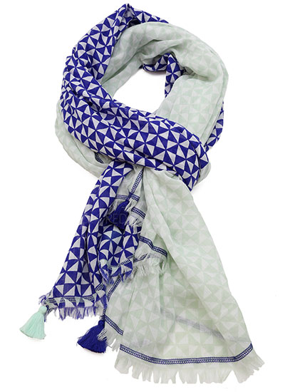 Mia Zia Emery Scarf in Blue / Sage : Ped Shoes - Order online or 866. ...