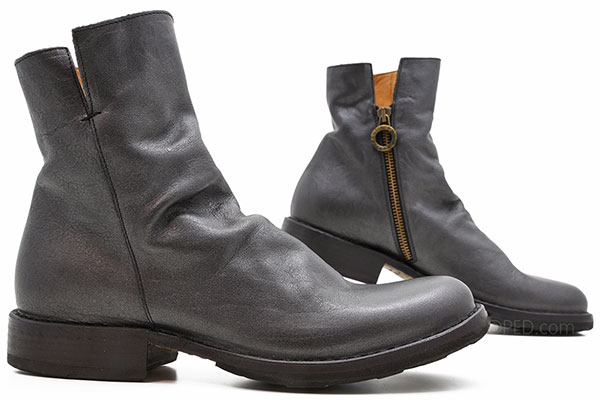 pewter leather shoes