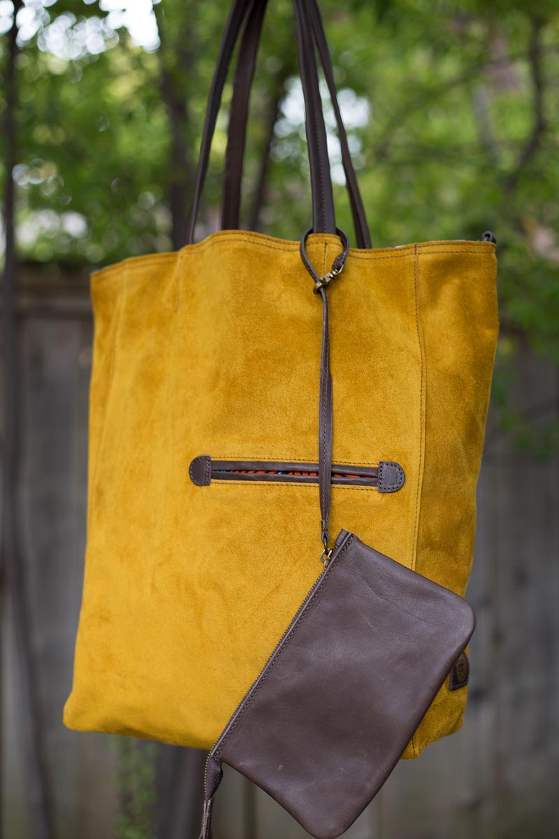 mustard bag and shoes