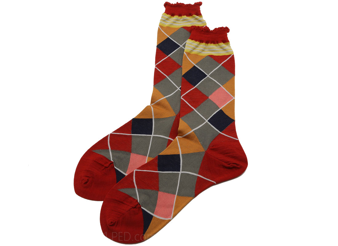 Antipast Argyle Socks in Red : Ped Shoes - Order online or 866.700.SHOE ...