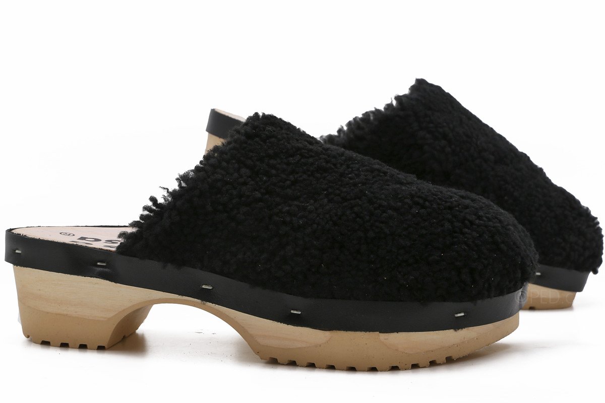 Rosa Mosa Curly Clog in Black
