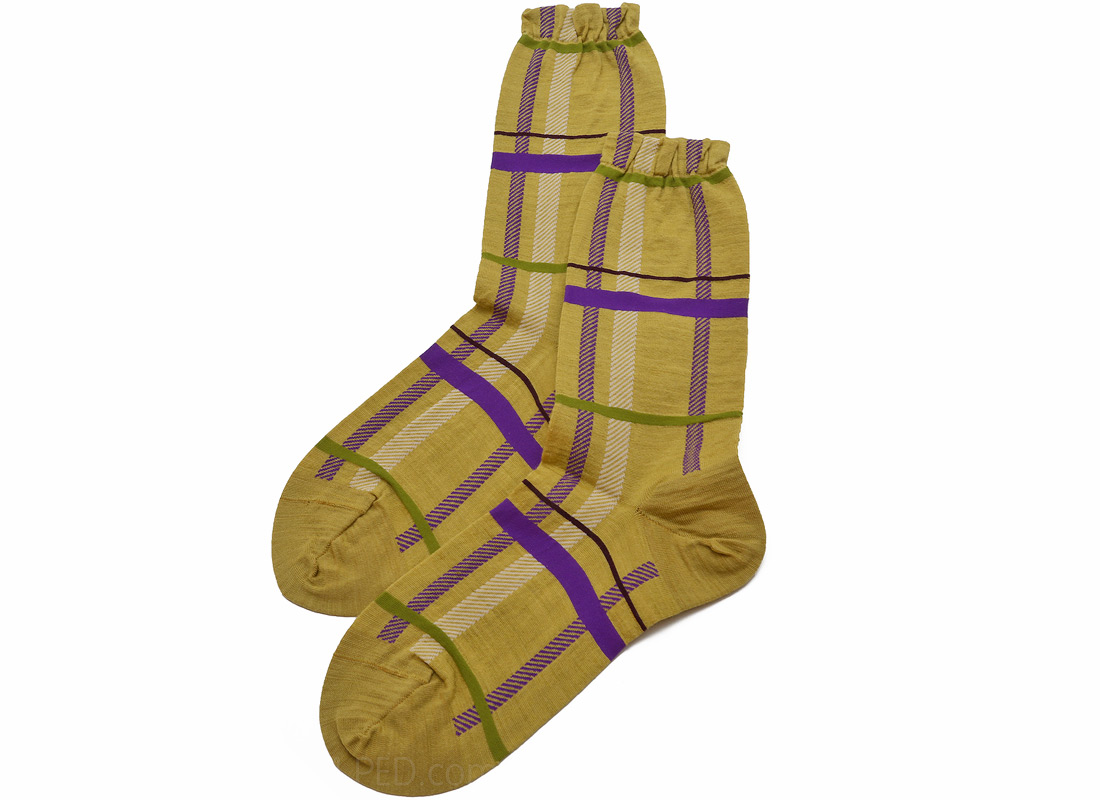Antipast Checkmate Socks in Mustard