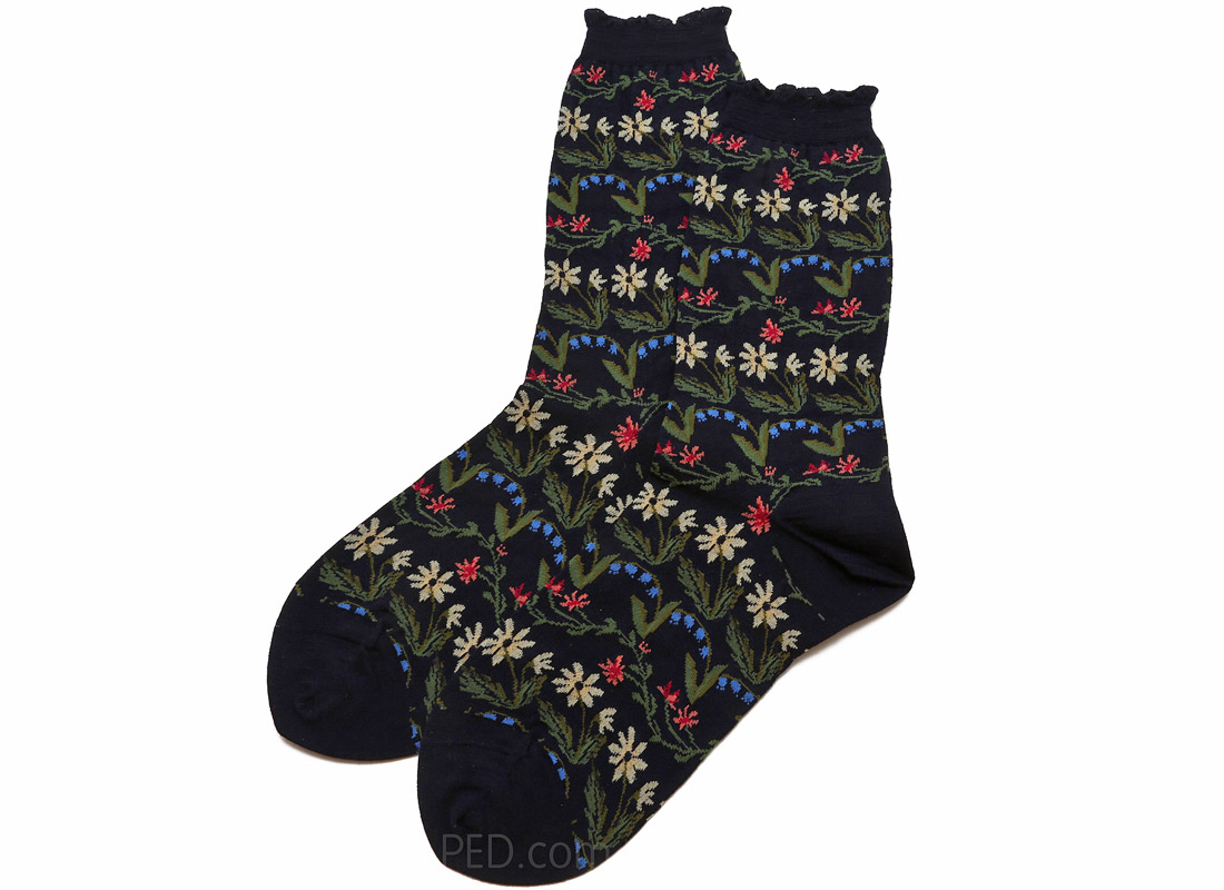 Antipast Flowerline Socks in Navy