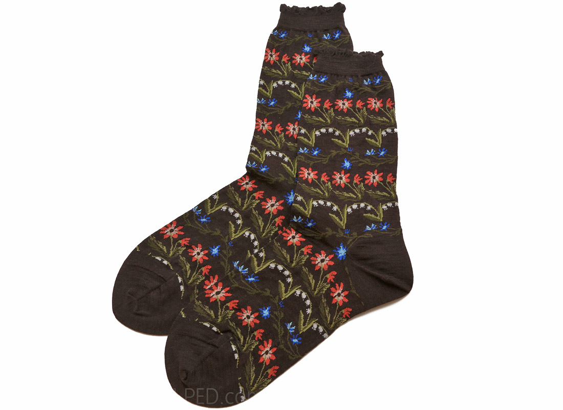 Antipast Flowerline Socks in Brown