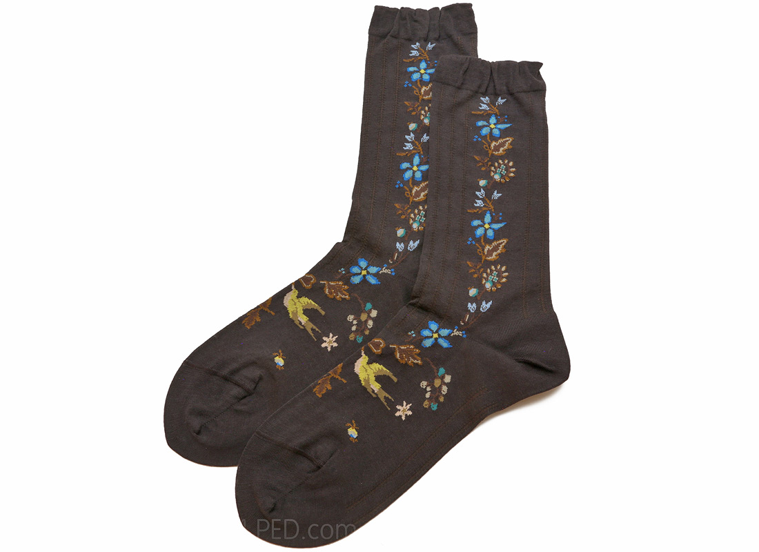 Antipast Peacebird Socks in Brown