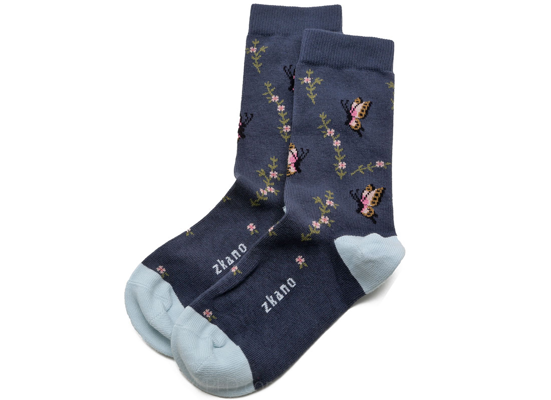 Zkano Butterfly Socks in Indigo
