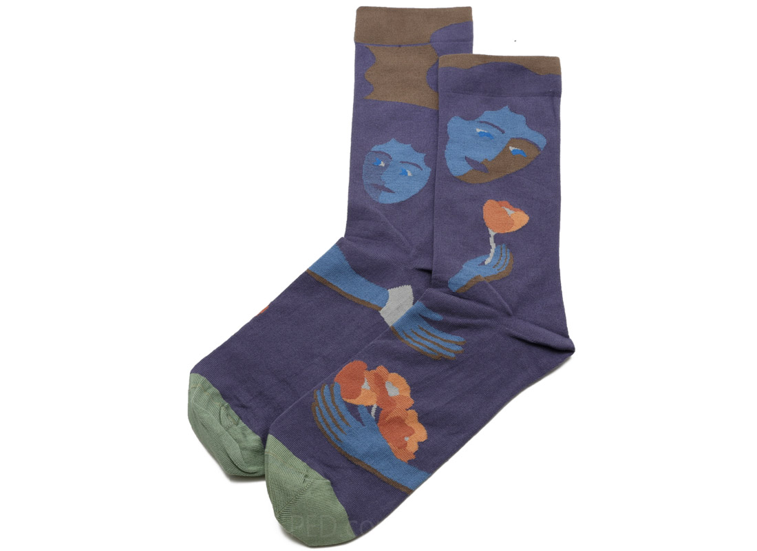 Bonne Maison Visage Socks in Lavender / Blue : Ped Shoes - Order