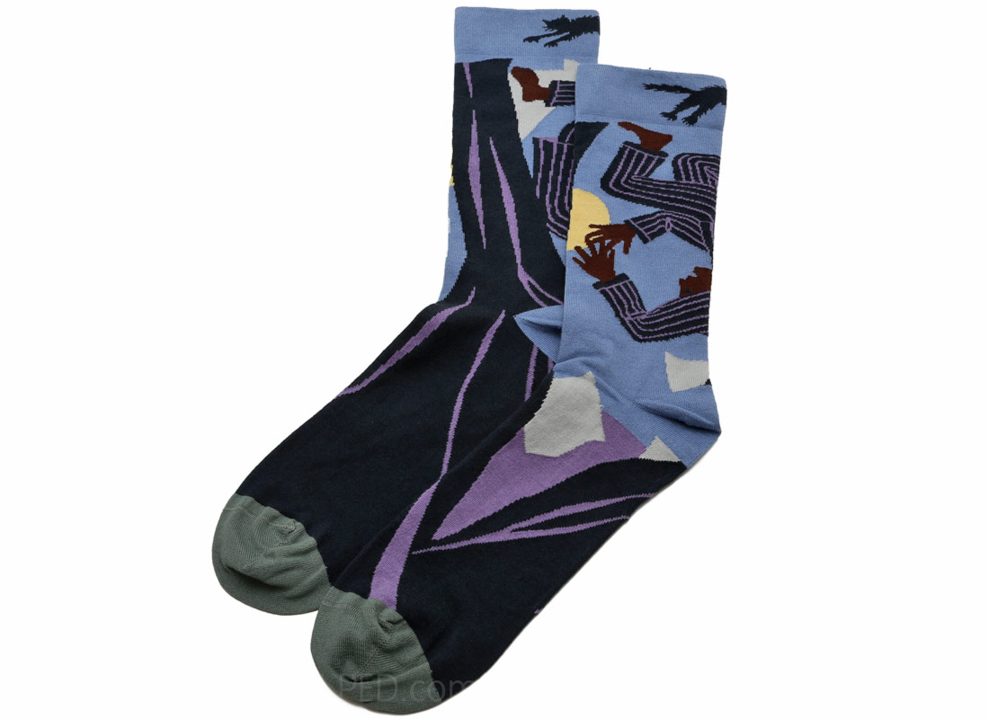 Bonne Maison Jazzy Socks in Blue / Purple
