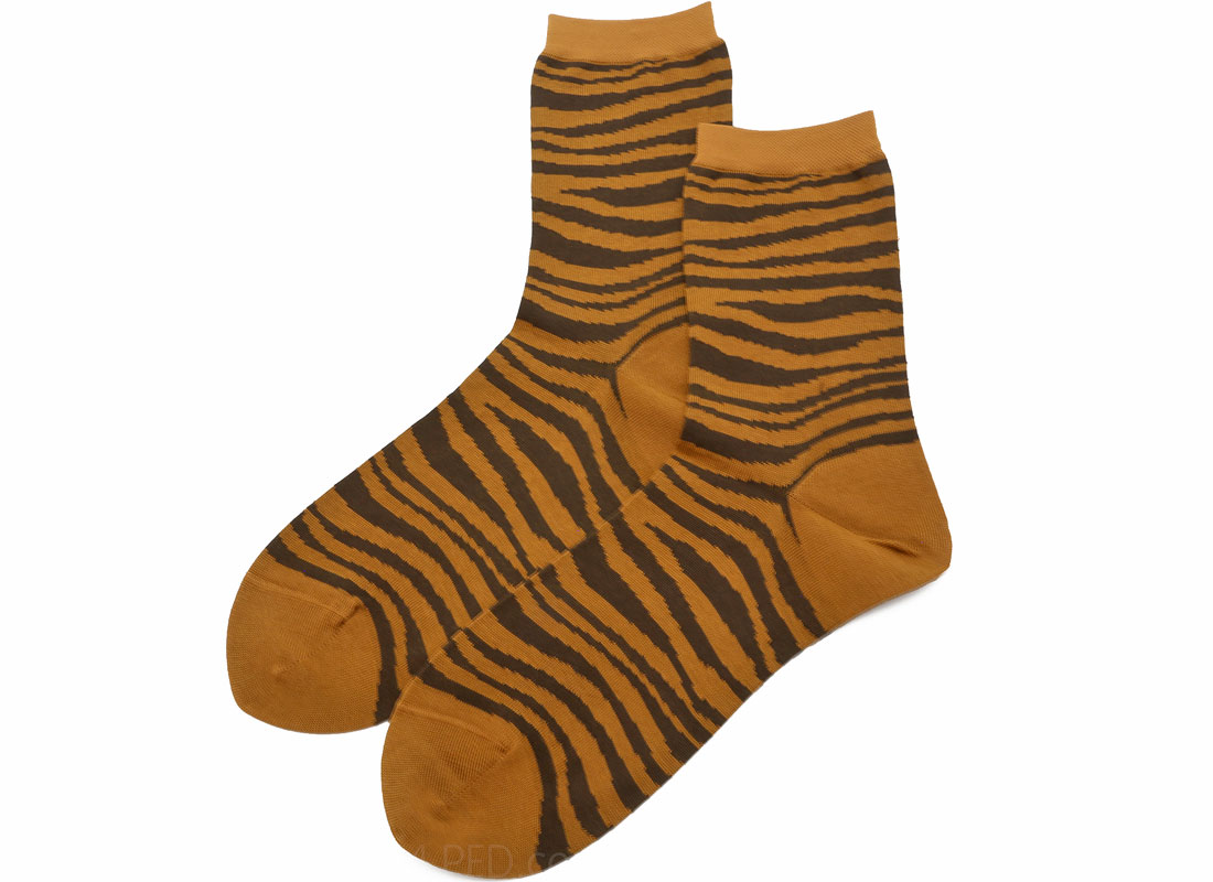 Antipast Zebra Socks in Camel / Black