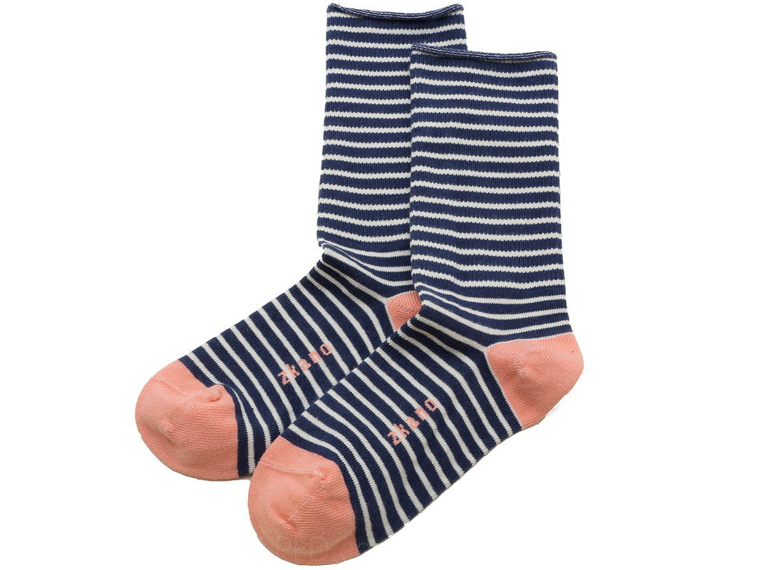 Zkano Rosy Socks in Navy Cream