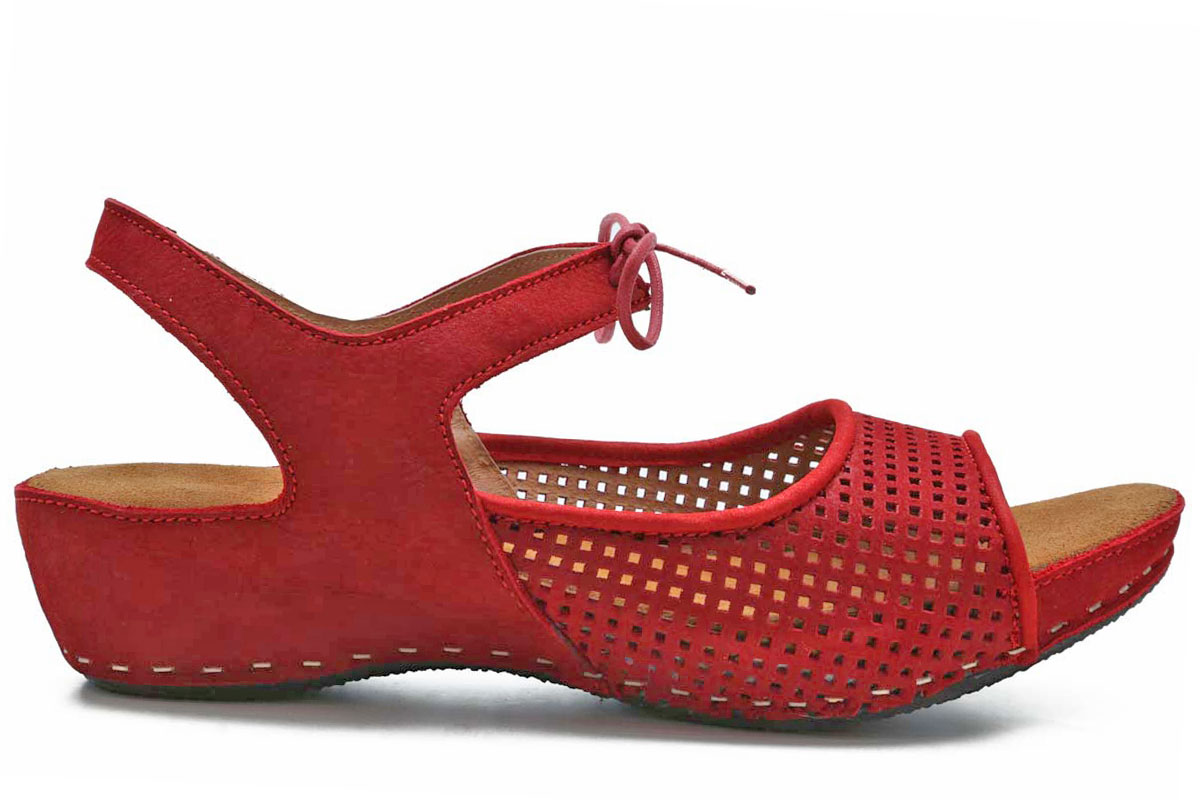 Shoes: Vialis Marianna in Red - Ped Shoes