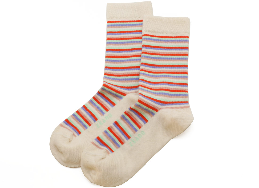 Zkano Strype Socks in Natural