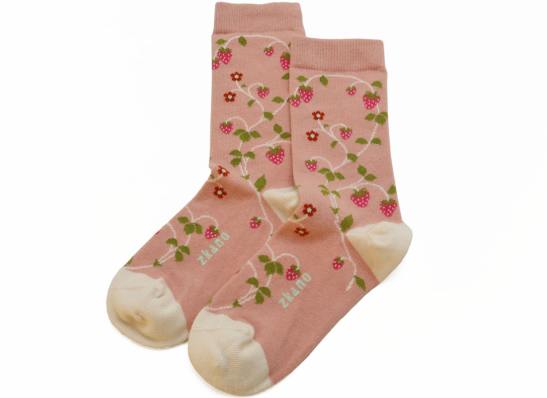 Zkano Strawberry Socks in Pink