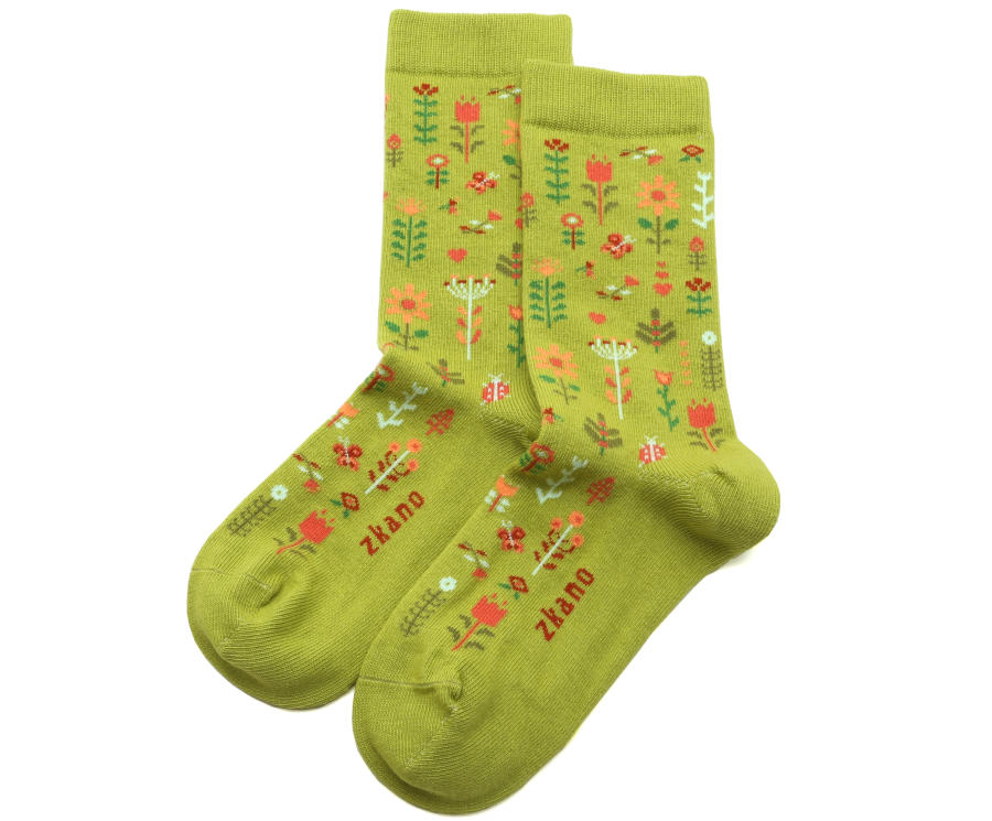Zkano Folksy Socks in Fern Green