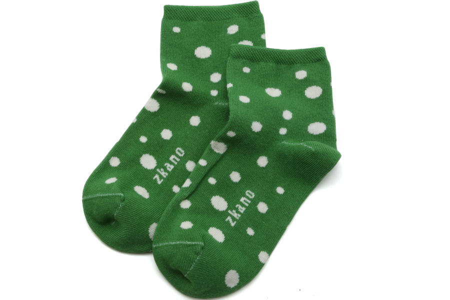 Zkano Dotty Anklet in Green / White