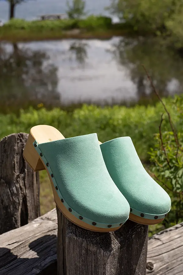 Shoes Giulia Taddeucci Clog in Aquario Aqua Ped Shoes