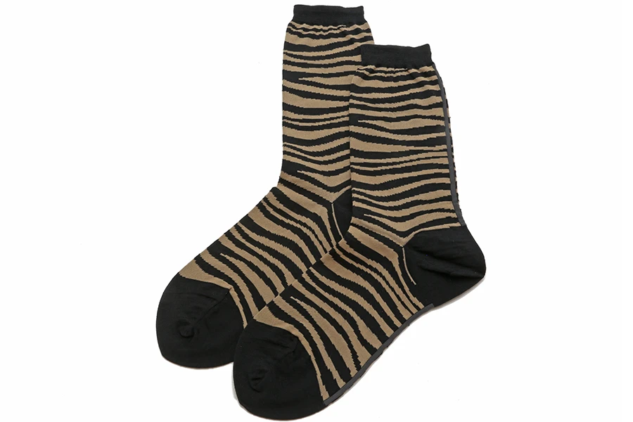 Antipast Zebra Socks in Black / Khaki