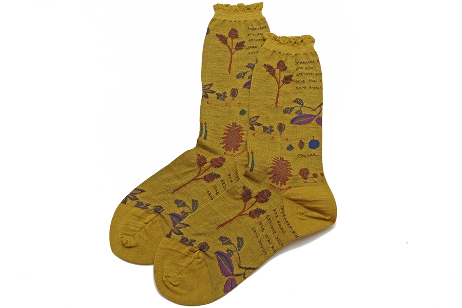 Antipast Botany Socks in Mustard