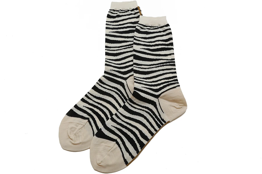 Antipast Zebra Socks in Ivory / Black