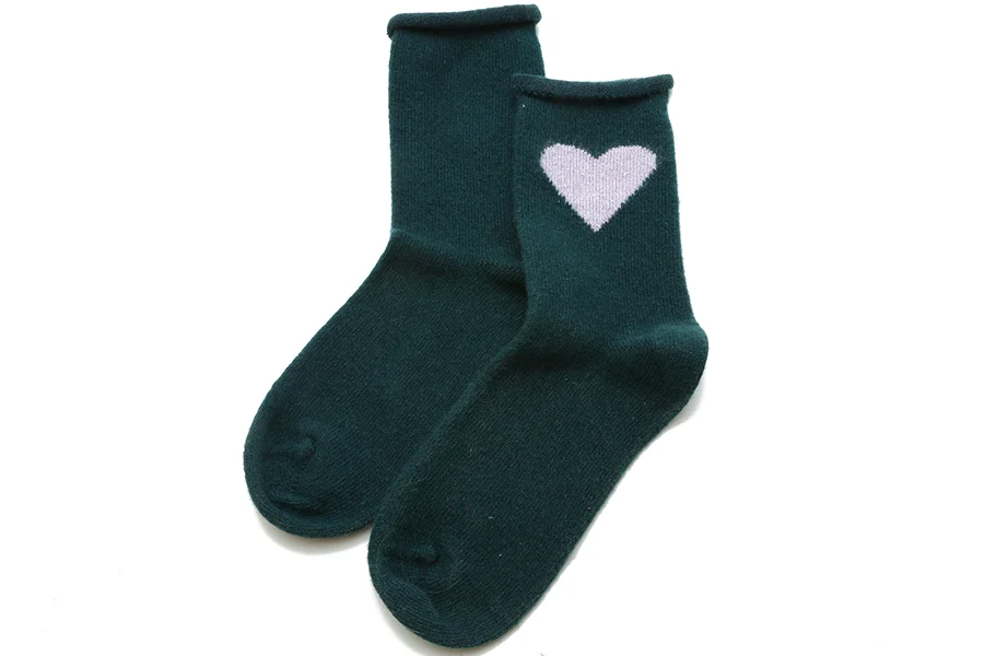 Hansel from Basel Amore Socks in Green / Lavender