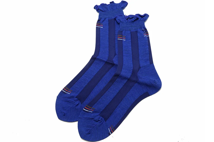 Hansel from Basel Jester Socks in Royal Blue